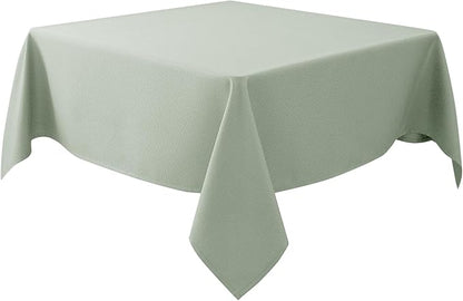 Biscaynebay Square Tablecloth 54x54 Inch-Sage Card Fabric Table Cover-Small Folding Tablecloths Linen Water Resistant Washable for Kitchen Dining Picnic Patio Outdoor Party Restaurant Tables