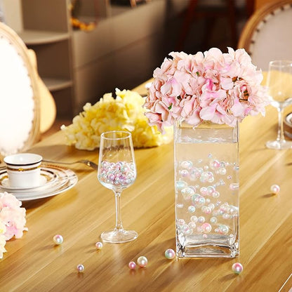 150 Pieces Vase Filler Faux Pearls Vase Makeup Beads No Hole Gloss Bead Mixed Sizes Round Pearl for Home Party Wedding Decor, 8/14/20 mm(Mixed Color)