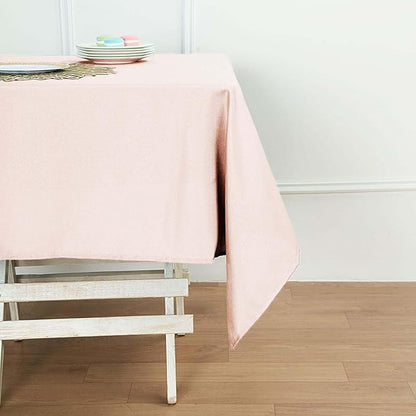 Efavormart 54x54 Blush Wholesale Linens Seamless Polyester Square Linen Tablecloth for Wedding Banquet Party Restaurant