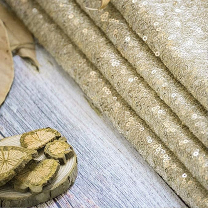 JYFLZQ Champagne Sequin Backdrop Curtains 10ft x 10ft 1 Panel Glitter Photo Booth Backdrops Sparkly Photography Background Drapes for Parties Wedding Bridal Showers