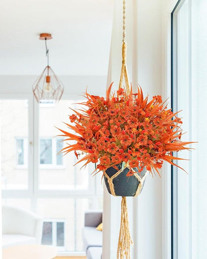 16 Pcs Fake Fall Flowers Decor Faux Fall Plants UV Resistant Artificial Fall Flower Decorations for Home Table Centerpiece Wedding Harvest Baby Shower Party