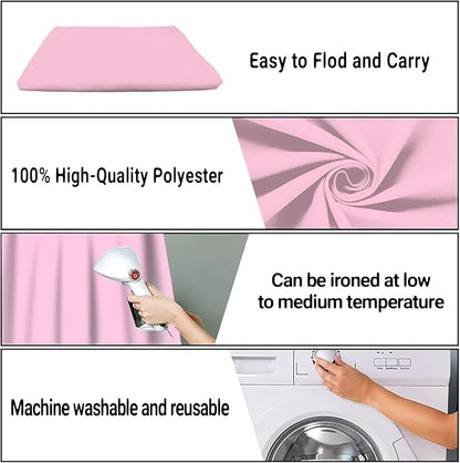 5x7FT Pink Backdrop for Screen Photography, High-end Polyester Photo Background for Photoshoot, Party, Video