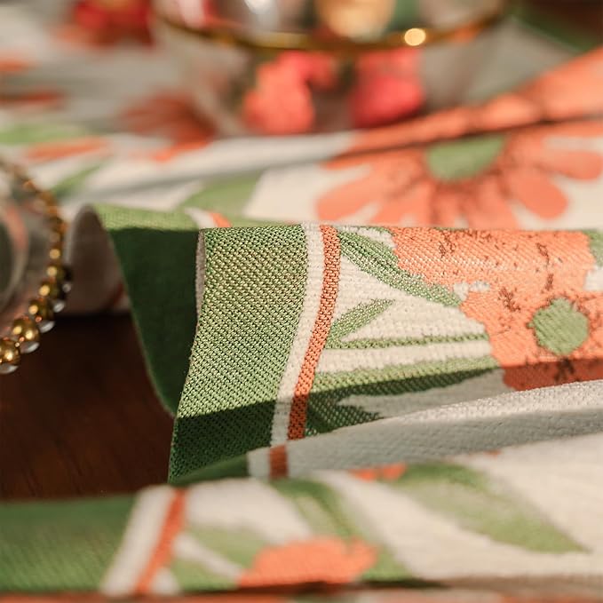 13×72 Inch Table Runner, Retro-Luxury Tassels Series for Kitchen Dining Table Holiday Decoration (Daisy)