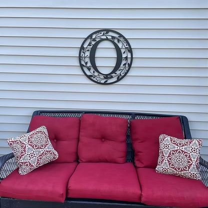 Personalized Metal Name Signs, Split Letter Monogram Wall Decor, Custom Last Name Sign, Family Name Sign for Outdoor, Personalized Wedding Gift, Garden Decor, Metal Wall Art, Housewarming Gift (MonogramDesign_9)