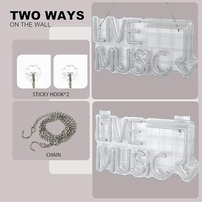 RGB Dynamic Music Neon Sign Dimmable for Wall Decor Bedroom Man Cave Game Room Home Bar Decor Music Studio Nightclubs Parties Gift