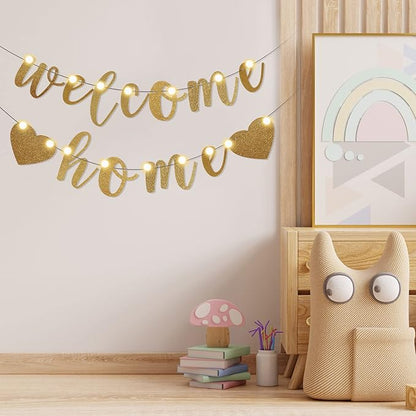 TaoBary 167 Pcs DIY Banner Kit Happy Birthday Glitter Banner Customizable Glitter Make Your Own Kit 162 Letters Symbols and Numbers 3 Rope for Birthday Halloween Wedding Christmas(Champagne Gold)