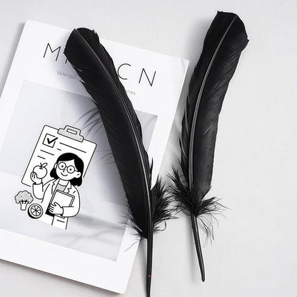Black Turkey Feathers,22 Pcs Natural Feathers Bulk Long 10-12 inch (25-30cm),Turkish Feather for Crafts DIY Wedding Home Party Mardi Gras Decorations (Black)