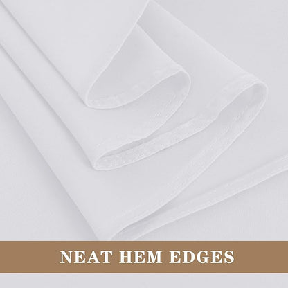 Fitable 6 Pack White Round Table Clothes - 90 Inches in Diameter - Stain Resistant and Washable Tablecloths, Polyester Fabric Table Covers for Wedding, Party, Banquet, Gathering