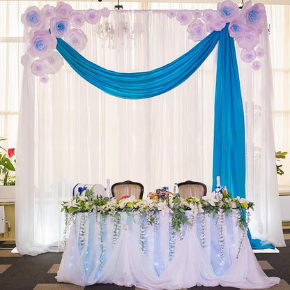 Wokceer 10 FT Backdrop Stand Heavy Duty Pipe and Drape Kit, Adjustable White Backdrop Stands for Wedding Photo Booth Background Birthday Party Exhibition Decoration
