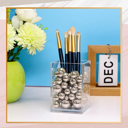 300Pcs Vase Filler Silver No Hole Faux Pearl Beads for Vase Filling Decorations, Candle Centerpieces, Wedding Centerpieces, Home Party Decor (8/14/20mm)
