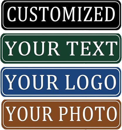 Custom Signs Outdoor Metal,Personalized Street Sign,Create Your Own Sign-Offices、Businesses、Workplaces Address Signs,Indoor and Outdoor Use