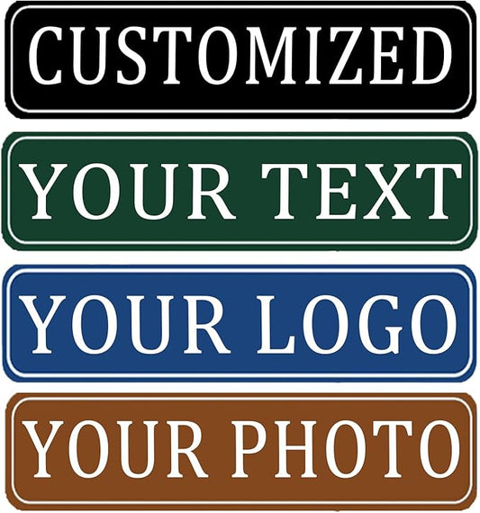 Custom Signs Outdoor Metal,Personalized Street Sign,Create Your Own Sign-Offices、Businesses、Workplaces Address Signs,Indoor and Outdoor Use