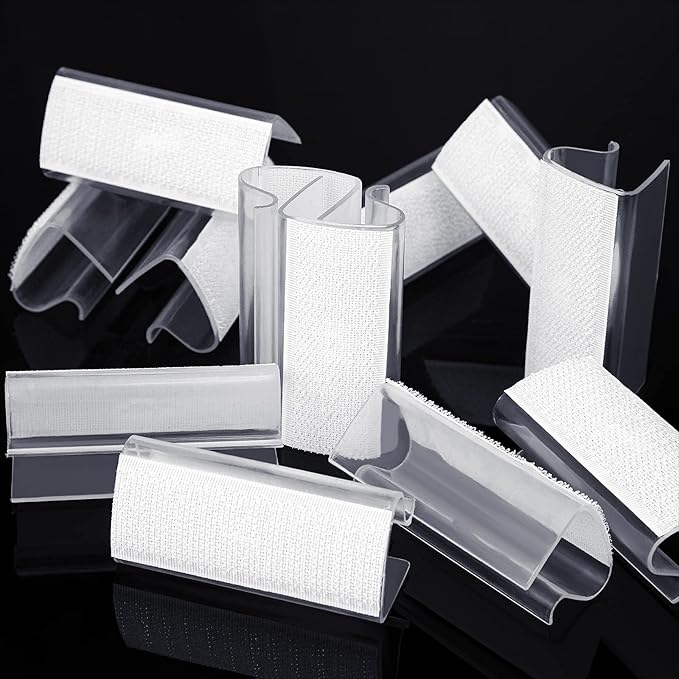 12 Pieces Table Skirting Clips Clear Tablecloth Clips for Indoor Outdoor Events Wedding Meeting Party Picnic Banquet
