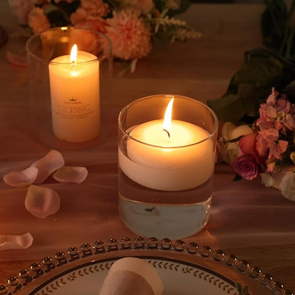 CEWOR 20pcs Flower Vases for Centerpieces, 6 Inch Glass Cylinder Vase Clear Vases Candle Holder for Floating Candles Home Table Decor Wedding Party, 2 Diameters