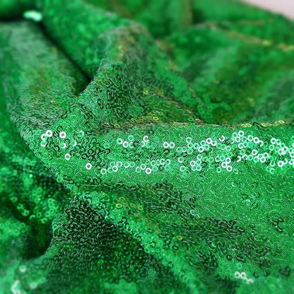 Green Sequin Backdrop Curtains 2 Panels 2FTx8FT Christmas Party Backdrop Glitter Birthday Bridal Wedding Curtains Sparkle Photo Backdrop