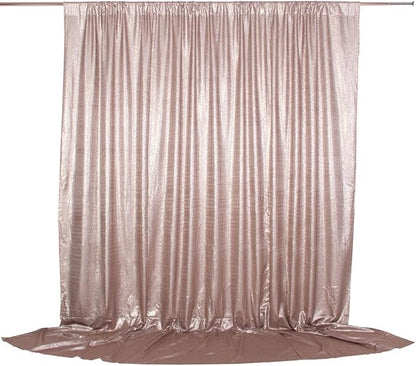 Poise3EHome 8Ft x 8Ft Champagne Sequin Backdrop, Glitter Thick Satin Sequin Background Drapes, Sequence Xmas Thanksgiving Backdrop for Wedding Party Holiday Festival Decor
