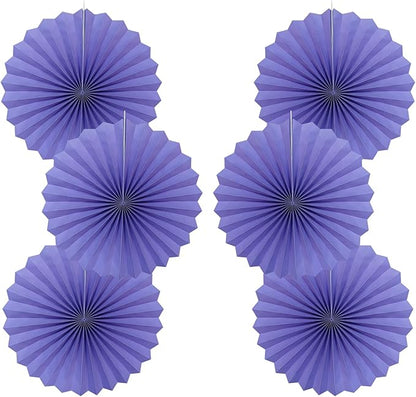 BARTHEW Purple Party Decorations,Purple Bridal Shower Decorations,Halloween Decor Events Accessories,Retirement Decorations Paper Fans Bulk 16in,Anniversary for 30 Color DIY Set(Purple)