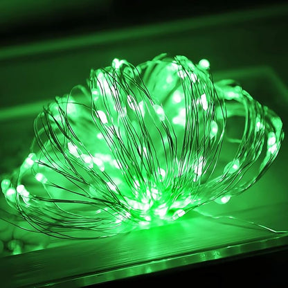 btfarm 12 Pack Fairy Lights Battery Operated, 7FT 20 LED Mini String Lights Waterproof Silver Wire for Mason Jars Centerpiece Table Crafts Bedroom Christmas Decoration, Green