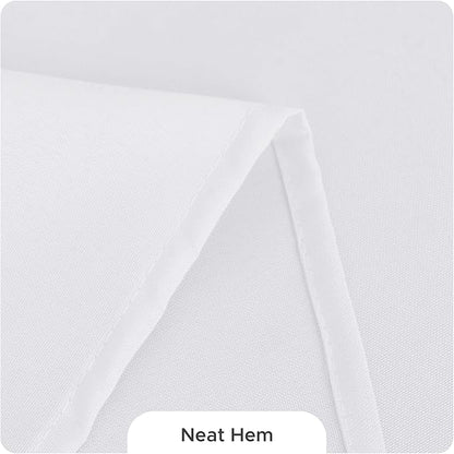 Fitable 8 Pack Round Tablecloths: Stain Resistant Wrinkle Free Circle Table Clothes, Washable Reusable Polyester Table Covers for Wedding Party Birthday Banquet Reception(White, 70 Inch)