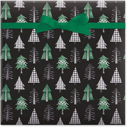 Current Christmas Tree Farm Double-Sided Jumbo Rolled Gift Wrap, Premium Semi-Gloss 23-Inch x 32-Foot Wrapping Paper Roll, 61 Square Feet Total