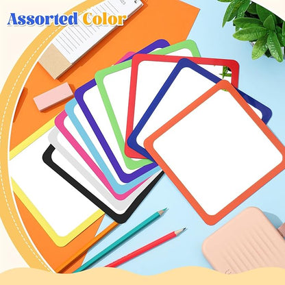 Dandat 10 Pcs Small Mirrors for Kids 6 x 6 Inch Square Shatter Proof Reflector Toddler Glass Plastic Reflector for Classroom DIY Craft Preschool Facial Expression (Rainbow Colors)