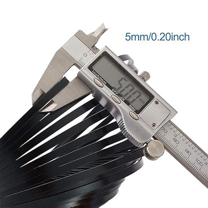 Fashewelry 32.8Ft 5mm Aluminum Flat Wire Black Bendable Metal Craft Wire Strip for Bezel Sculpting Armature Jewelry Making Gem Metal Wrap