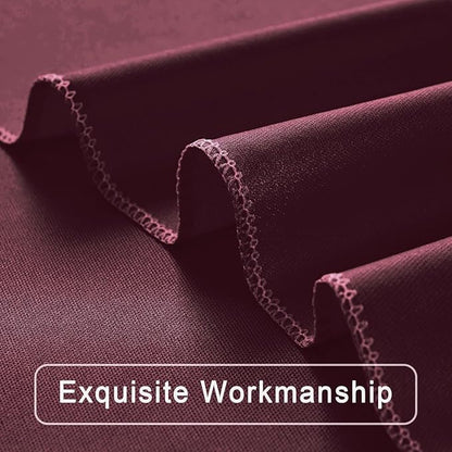 30 ft x 10 ft Wrinkle Free Maroon Backdrop Curtain for Parties, Polyester Burgundy Photo Backdrop Drapes 6 Panels 5x10ft for Baby Shower Wedding Birthday Party Engagement Ceremony Decoration