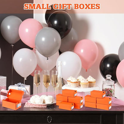 12 Sets Mini Sneaker Boxes for Party Favors Mini Shoe Gifts Boxes 4.7 x 2.5 x 2 Inch Sports Small Gift Case with Editable Label for Candies Cookies Snacks