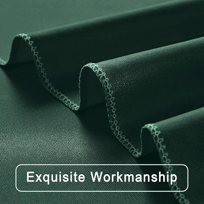 40 ft x 10 ft Wrinkle Free Hunter Green Backdrop Curtain for Parties, Polyester Dark Green Photo Backdrop Drapes 8 Panels 5x10ft for Baby Shower Wedding Birthday Party Photography Curtains