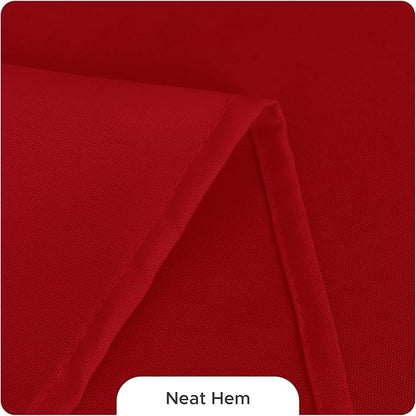 Fitable 8 Pack Table Cloth Rectangle Table: Stain and Wrinkle Resistant Tablecloth Rectangular, Washable Polyester Tablecloths for Wedding Christmas Party Dining Banquet Event(Red, 70x108 Inch)