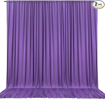 10 x 10 Feet Purple Backdrop Curtain for Partie, Background Curtains for Photoshoot, Birthday, Wedding, Halloween, Thanksgiving, Christmas Day, New Year Party Decorations 5Ft x 10Ft, 2 Panels