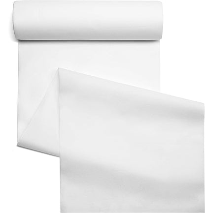 American Homestead Paper Table Runner Roll - 78 ft. Disposable Linen-Like Table Cover Roll - 20 Perforated Table Runners (16" x 48") for Parties, Weddings, and Events - White