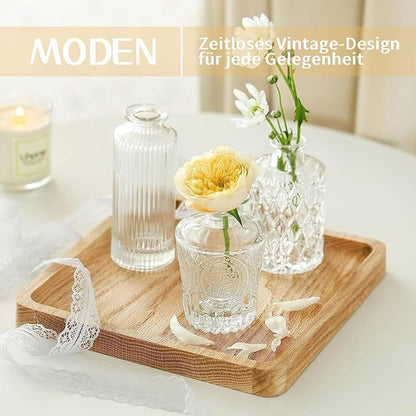 Mini Bud Vases As Wedding Centerpieces for Tables,Clear Bud Vases for Flowers,Small Flower Vases Suitable for Birthday Party,Anniversary,Wedding Reception,Baby Shower (Clear, 24PCS)