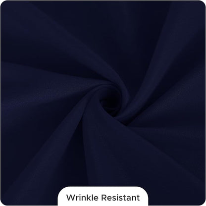 Fitable 8 Pack Table Cloth Rectangle Table: Stain and Wrinkle Resistant Tablecloth Rectangular, Washable Polyester Tablecloths for Wedding Party Dining Banquet Event Catering(Navy, 70x108 Inch)