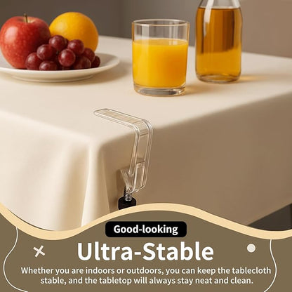 12 Piece Adjustable Tablecloth Clips with Strong Clamping Force to Prevent Slippage. Damage-Free Picnic Table Clips , Easy to Install, Suitable for Tables with Thickness Between 0.4-1.96 Inch.