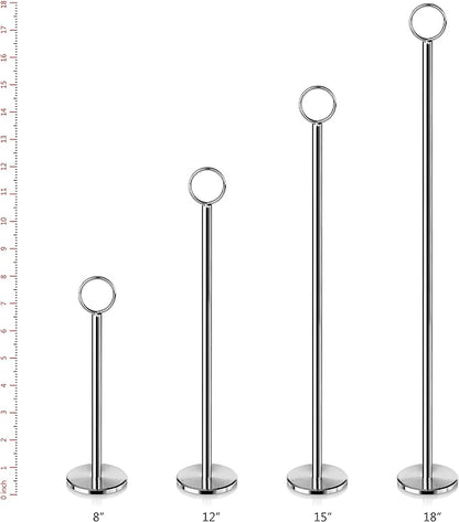 New Star Foodservice 23336 Ring-Clip Table Number Holder/Number Stand/Place Card Holder, 8-Inch, Set of 12