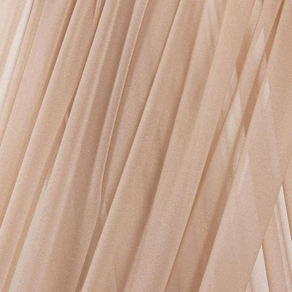 MLMC Nude Wedding Arch Draping Fabric 4 Panels 29" x 20 FT Extra Long Gauze Drapes Sheer Backdrop Curtains 6.6 Yards Outdoor Drapery Panels for Wedding Ceremony Party Ceiling Decoration