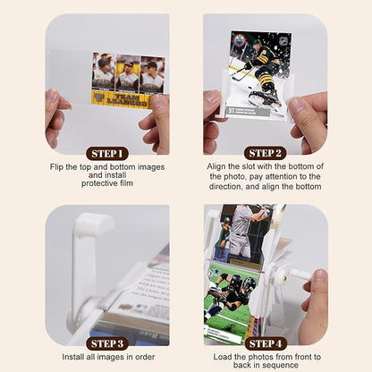 24-Slot Card Flip Book Display Stand,Trading Card Holder with Clear Protector for Gaming Cards, MTG, Sports Cards (Baseball/Basketball)