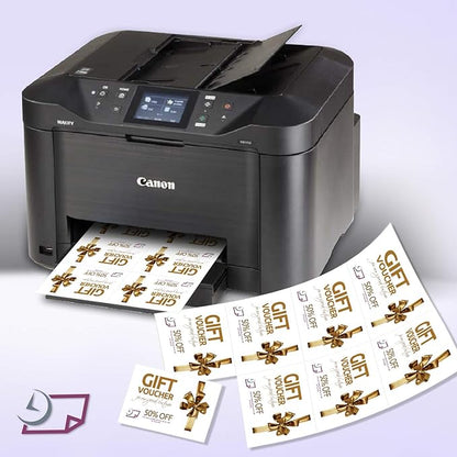 NextDayLabels - Blank Perforated Printable Cardstock, 8 Cards per Sheet, 100# tag - for laser and inkjet printer, 4-1/4" x 2-3/4" Each Card - 800 Cards - Made in the USA