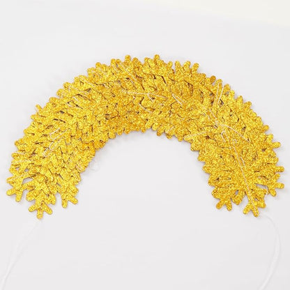 Snowflake-Snow Gold Christmas Party-Decoration Garland - 52ft Winter Wonderland Frozen Ornaments Hanging Paper Streamers,New Years Birthday Baby Shower Bachelorette Wedding Ceiling Decor Hugfond