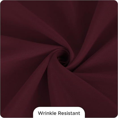 Fitable 8 Pack Table Cloth Rectangle Table: Stain and Wrinkle Resistant Tablecloth Rectangular, Washable Polyester Tablecloths for Wedding Party Dining Banquet Event Catering(Burgundy, 70x108 Inch)