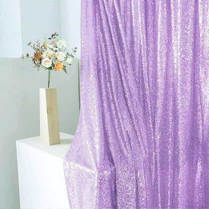 Eternal Beauty Lavender Sequin Backdrop, 4x7 Ft Glitter Background Curtains for Shimmer Photography Party Wedding Birthday Back Drop Decor