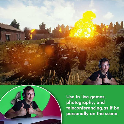 Portable Green Screen Chair, 57 in Greenscreen Backdrop with Stand Double Sided Foldable Green Background, Chroma Key, for Photography Streaming Gaming Photo Zoom Video Chats and Meeting