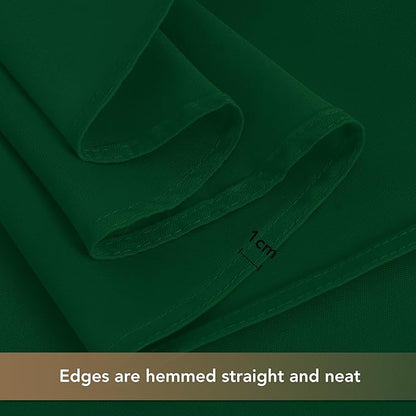 sancua Square Tablecloths 60x60 Inch Hunter Green, 2 Pack - Fabric Table Cloth for Square or Round Tables, Washable Polyester Table Cover for Christmas Dinner, Holiday Party, Display Tables