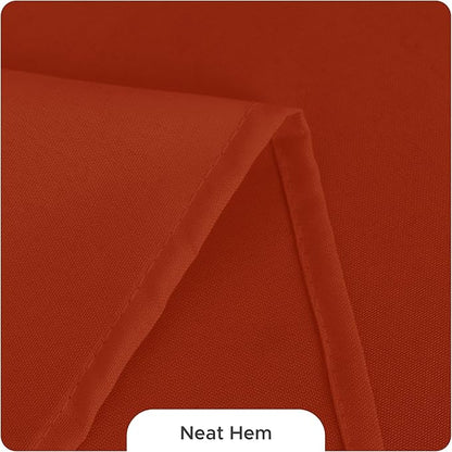 Fitable 8 Pack Rectangle Tablecloths: Stain Resistant Wrinkle Free Fall Table Clothes, Washable Reusable Polyester Table Covers for Wedding Thanksgiving Party Birthday Banquet(Rust, 70x108 Inch)