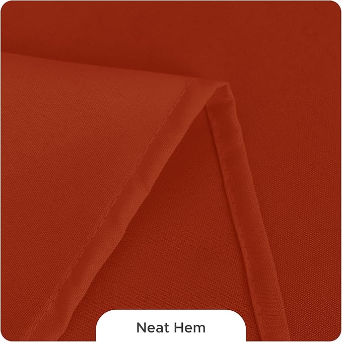 Fitable 8 Pack Rectangle Tablecloths: Stain Resistant Wrinkle Free Fall Table Clothes, Washable Reusable Polyester Table Covers for Wedding Thanksgiving Party Birthday Banquet(Rust, 60x102 Inch)