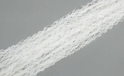 4 Pack White Door Streamers Foil Backdrop - 3.3x6.6ft Metallic Tinsel Foil Fringe Curtains Photo Booth Backdrop for Party Decoration