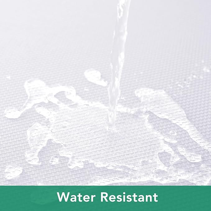 Biscaynebay Fabric Tablecloths 60x108 Inches Rectangular, White Water Resistant Tablecloths for Dining, Kitchen, Wedding and Parties etc. Machine Washable