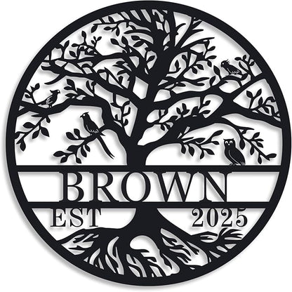 Personalized Tree of Life Metal Sign, Custom Name Sign, Tree of Life Wall Decor,Tree of Life Wall Decor, Custom Metal Signs Personalized
