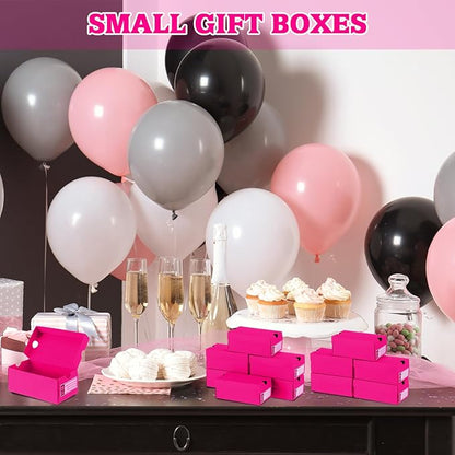12 Sets Mini Sneaker Boxes for Party Favors Mini Shoe Gifts Boxes 4.7 x 2.5 x 2 Inch Sports Small Gift Case with Editable Label for Candies Cookies Snackss